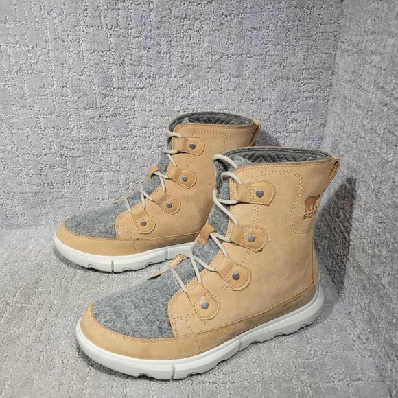 Sorel Explorer II Joan Felt NL4460-253 Women's Size 8.5 Camel WP Winter Boots - Picture 5 of 10